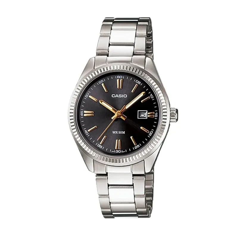 Casio Enticer Quartz Black Dial Ladies Watch- LTP-1302D-1A2